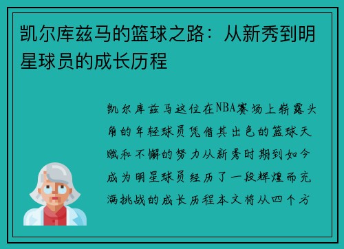 凯尔库兹马的篮球之路：从新秀到明星球员的成长历程